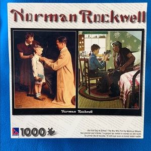 🌸 2/$15 🌸 Sure-Lox Norman Rockwell 1000 PC Puzzle NWT